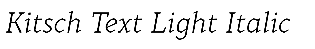 Kitsch Text Light Italic
